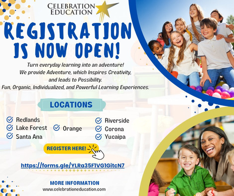 a flyer for the celebration of registration is now open